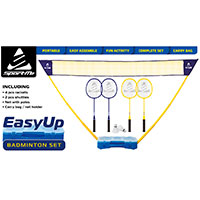 SportMe Easy Up Badmintonst m/2x fjerbolde/Net (4pk)