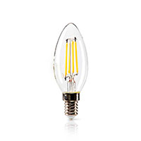 Kerte dæmpbar LED filamentpære E14 Klar - 4,8W (40W) Nedis