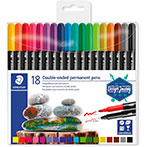 Staedtler 3187 Double-ended Tuscher (18 farver)
