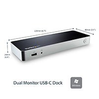 StarTech Dual USB-C Docking Station t/Windows (60W)