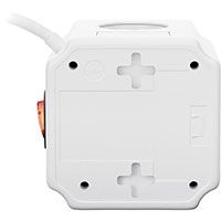 Stikdse Cube m/4 udtag (2x USB-A 2.1A) Hvid - Goobay
