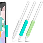 Stoyobe Silikone Holder Sæt t/Pencil (Apple/Huawei) Turkis/Lys Grøn/Hvid - 3pk
