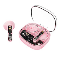 Streetz T150 TWS Bluetooth In-Ear Earbuds m/Case (4 timer) Klar/Pink