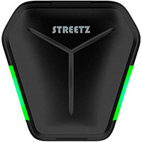 Streetz TWS In-Ear Bluetooth Gaming Earbuds m/Case (4 timer)