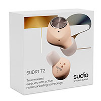 Sudio T2 Earbuds m/ANC (35 timer) Sand/Beige