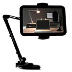 Tablet/Smartphone holder m/sugekop - 2 led (4-12,2tm) Sort