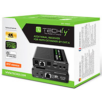 Techly 109849 HDMI Extender Receiver 4K - 70m (Cat6/6A/7)