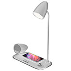 Tellur Nostalgia Qi Oplader m/Bluetooth Højttaler/Lampe (15W) Hvid