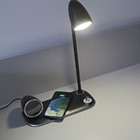 Tellur Nostalgia Qi Oplader m/Bluetooth Hjttaler/Lampe (15W) Sort