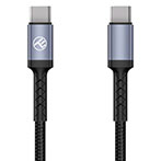 Tellur Nylon USB-C Kabel - 2m (USB-C/USB-C) Sort