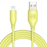 Tellur Silicone Lightning Kabel - 1m (USB-A/Lightning) Gul