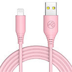 Tellur Silicone Lightning Kabel - 1m (USB-A/Lightning) Pink
