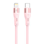 Tellur Silicone Lightning Kabel - 1m (USB-C/Lightning) Pink
