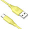 Tellur Silicone USB-C Kabel - 1m (USB-A/USB-C) Gul