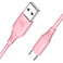 Tellur Silicone USB-C Kabel - 1m (USB-A/USB-C) Pink