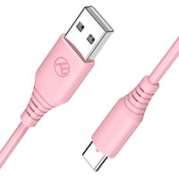 Tellur Silicone USB-C Kabel - 1m (USB-A/USB-C) Pink