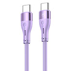 Tellur Silicone USB-C Kabel - 1m (USB-C/USB-C) Lilla