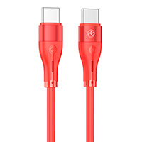Tellur Silicone USB-C Kabel - 1m (USB-C/USB-C) Rd