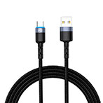 Tellur USB-C Kabel m/LED - 1,2m (USB-A/USB-C) Sort