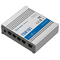 Teltonika TSW101 Industrial PoE+ Netvrk Switch 5 port - 10/100/1000 Mbps (120W)