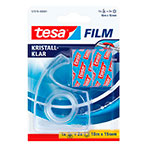 Tesa Crystal Clear Tape/Dispenser (10m x 15mm) 2-Pack