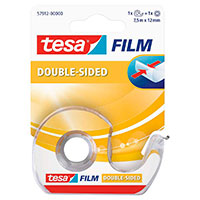 Tesa Dobbeltklæbende Tape m/Dispenser (7,5m x 12mm)