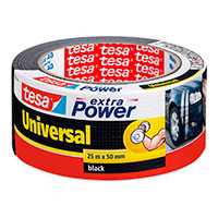 Tesa Extra Power Universal Lærredstape (25m x 50mm) Sort