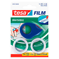 Tesa FILM Tapedispenser m/2x tape 19mm - 10 meter (Usynlig)
