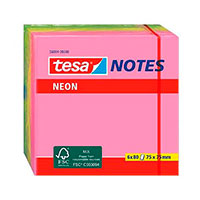 Tesa Neon Notes 80 sider (75x75mm) 6-Pack
