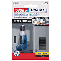 Tesa On&Off Extra Strong Velcro Strips (10x5cm) Sort