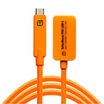 Tether Tools TetherBoost Pro USB-C Forlænger Kabel - 5m (USB-C Han/Hun) Orange