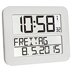 TFA Timeline Max Digital Bordur m/Dato Radiostyret (Dual-Alarm)