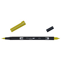 Tombow 076 ABT Sot Pen (Dual Brush) Green Ochre