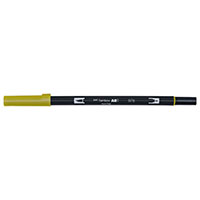Tombow 076 ABT Sot Pen (Dual Brush) Green Ochre
