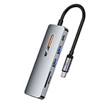 Toocki 6-i-1 USB-C Dock (USB-C/HDMI/SD/USB 3.0)