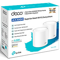TP-Link Deco X60 WiFi Router - 3000Mbps (WiFi 6) 2pk