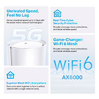 TP-Link Deco X80-5G WiFi Router - 6000Mbps (WiFi 6)