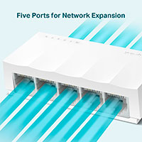 TP-Link LS1005 LiteWave Netvrk Switch 5 port - 10/100 Mbps (1,65W)