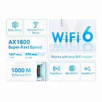 TP-Link RE600X V2 WiFi Range Extender (1201Mbps)