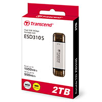 Transcend Brbar SSD Ngle 2TB (USB-C/USB-A) Slv