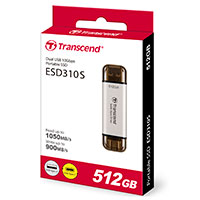 Transcend Brbar SSD Ngle 512GB (USB-C/USB-A) Slv