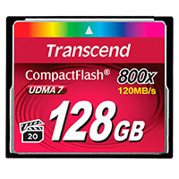Transcend CompactFlash Kort 128GB (800x)