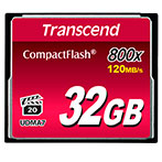 Transcend CompactFlash Kort 32GB (800x)