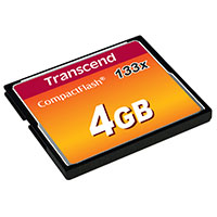 Transcend CompactFlash Kort 4GB (133x)