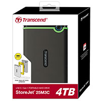 Transcend StoreJet 25M3 Ekstern HDD Hardisk 4TB (USB-C) Grn