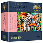 Trefl Woodcraft Origin - Vilde katte i Junglen Puslespil (500 brikker)