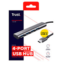 Trust Halyx 4-i-1 USB-C Hub (USB-A)