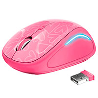 Trust Yvi FX USB trådløs mus (Nano) Pink