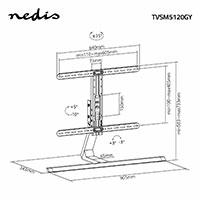 TV Bordstander 37-75tm (40kg) Full Motion - Nedis