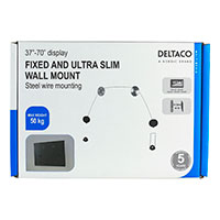 TV vægbeslag 37-70tm (50kg) Wire-ophæng - Deltaco